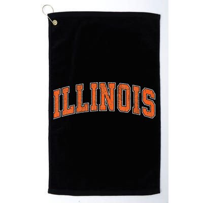 Illinois Il Vintage Athletic Sports Style Golf Towel