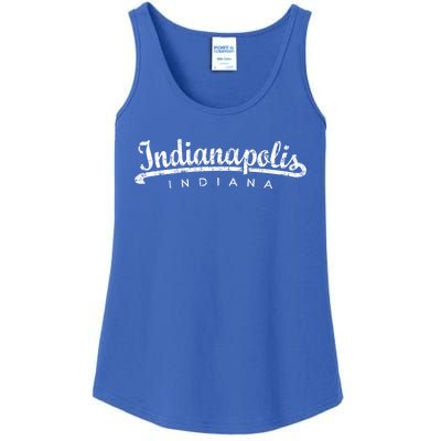 Indianapolis Indiana (Vintage Black) Indianapolis Gift Ladies Essential Tank