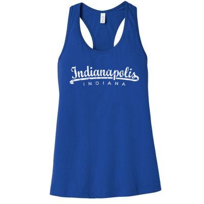 Indianapolis Indiana (Vintage Black) Indianapolis Gift Women's Racerback Tank