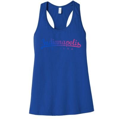 Indianapolis Indiana (Vintage Gray) Indianapolis Gift Women's Racerback Tank