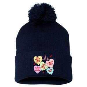 Invisible Illness Valentine Chronic Illness Awareness Pots Pom Pom 12in Knit Beanie