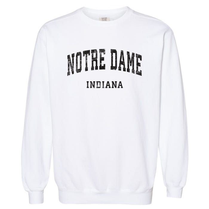 Indiana In Vintage Athletic Sports Design Garment-Dyed Sweatshirt