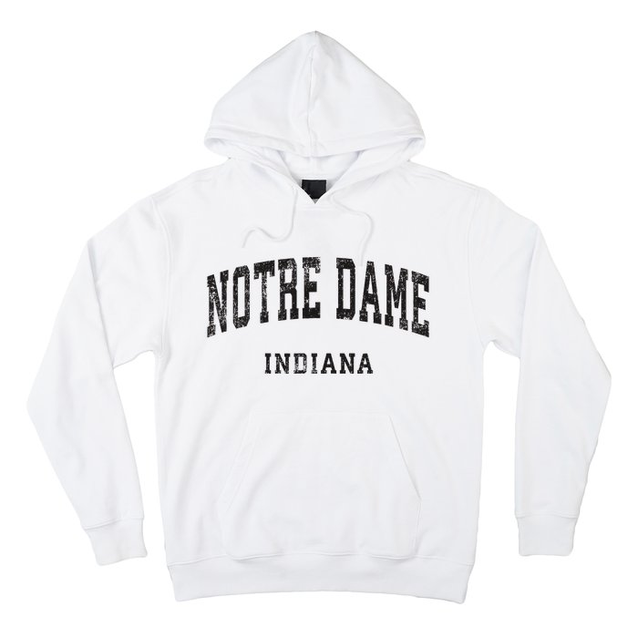 Indiana In Vintage Athletic Sports Design Hoodie