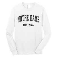 Indiana In Vintage Athletic Sports Design Long Sleeve Shirt