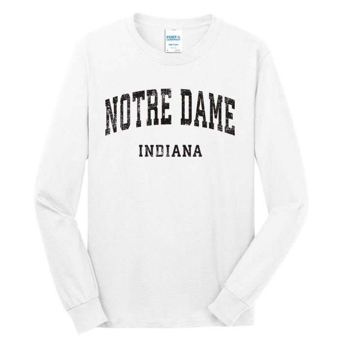 Indiana In Vintage Athletic Sports Design Tall Long Sleeve T-Shirt