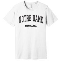 Indiana In Vintage Athletic Sports Design Premium T-Shirt