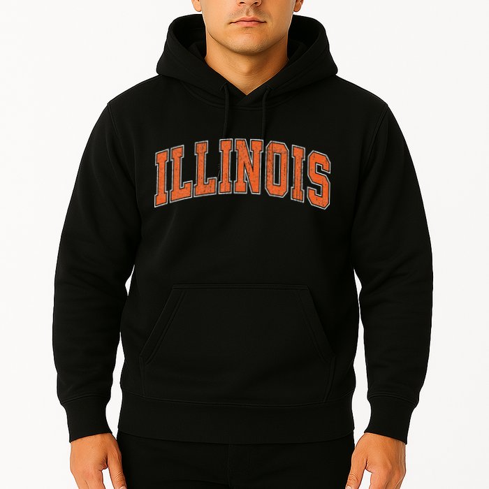 Illinois Il Vintage Athletic Sports Design Style Hoodie