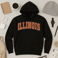 Illinois Il Vintage Athletic Sports Design Style Hoodie