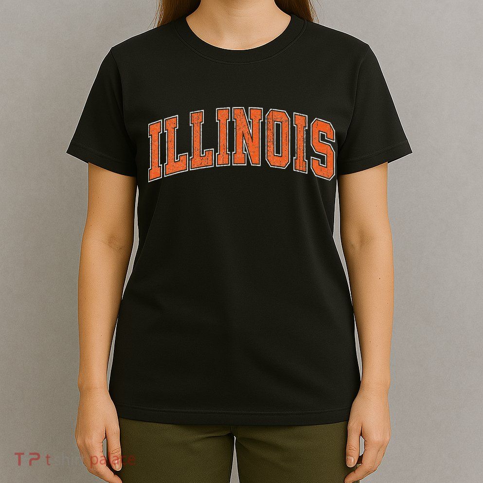 Illinois Il Vintage Athletic Sports Design Style T-Shirt