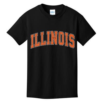 Illinois Il Vintage Athletic Sports Design Style Kids T-Shirt
