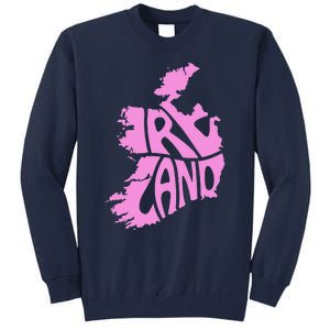 Ireland Irish Vacation Travel St Patrick's Day Pink Women's Tall Sweatshirt