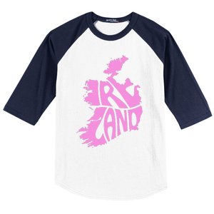 Ireland Irish Vacation Travel St Patrick's Day Pink Women's Baseball Sleeve Shirt