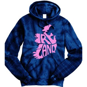 Ireland Irish Vacation Travel St Patrick's Day Pink Women's Tie Dye Hoodie