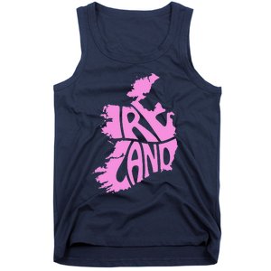 Ireland Irish Vacation Travel St Patrick's Day Pink Women's Tank Top