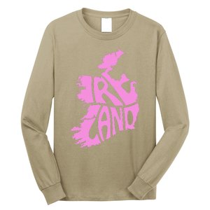 Ireland Irish Vacation Travel St Patrick's Day Pink Women's Long Sleeve Shirt