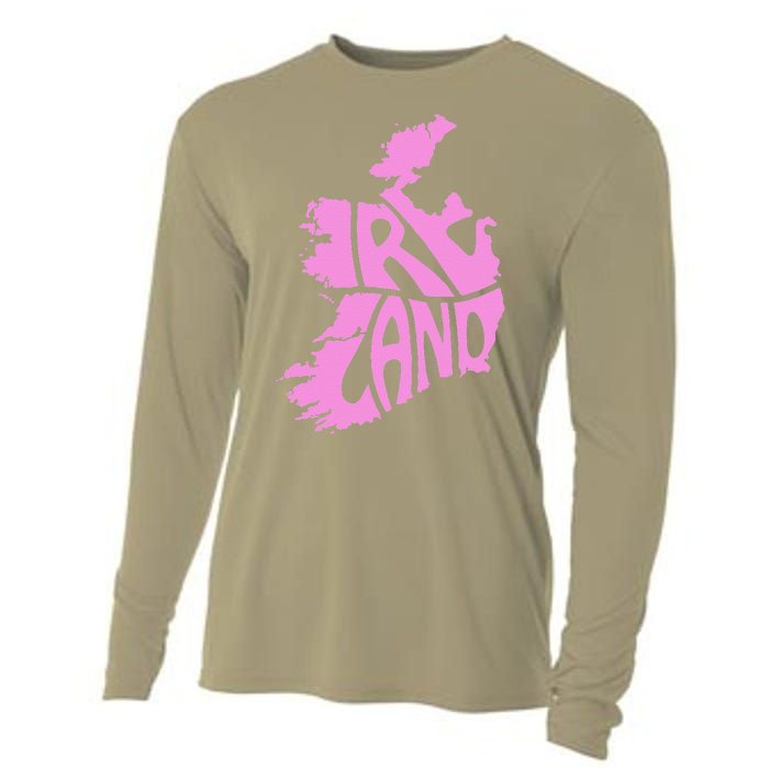 Ireland Irish Vacation Travel St Patrick's Day Pink Women's Cooling Performance Long Sleeve Crew