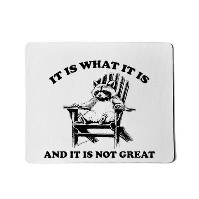 It Is What It Is And It Is Not Great Raccoon Mousepad