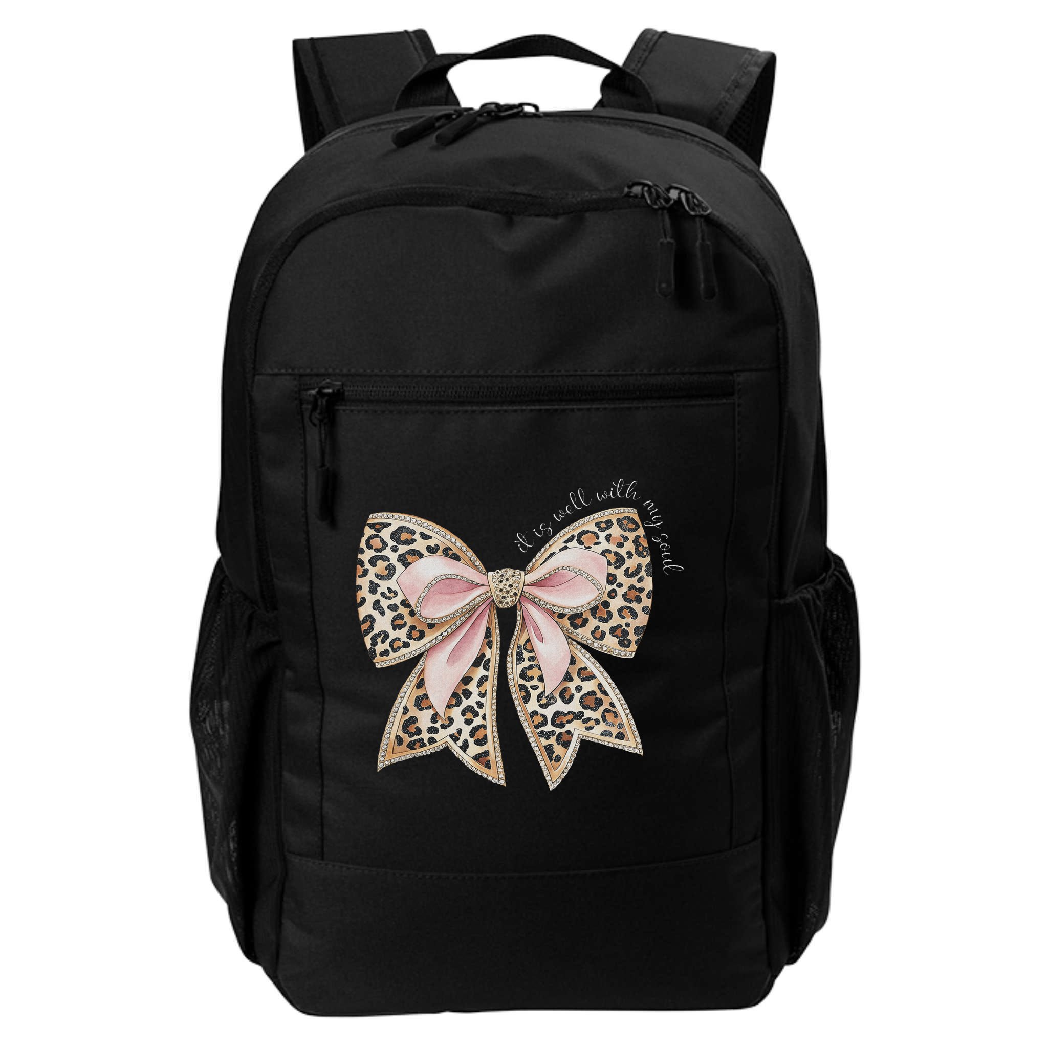 It Is Well With My Soul Inspired Faith Bible Bow Christian Backpack