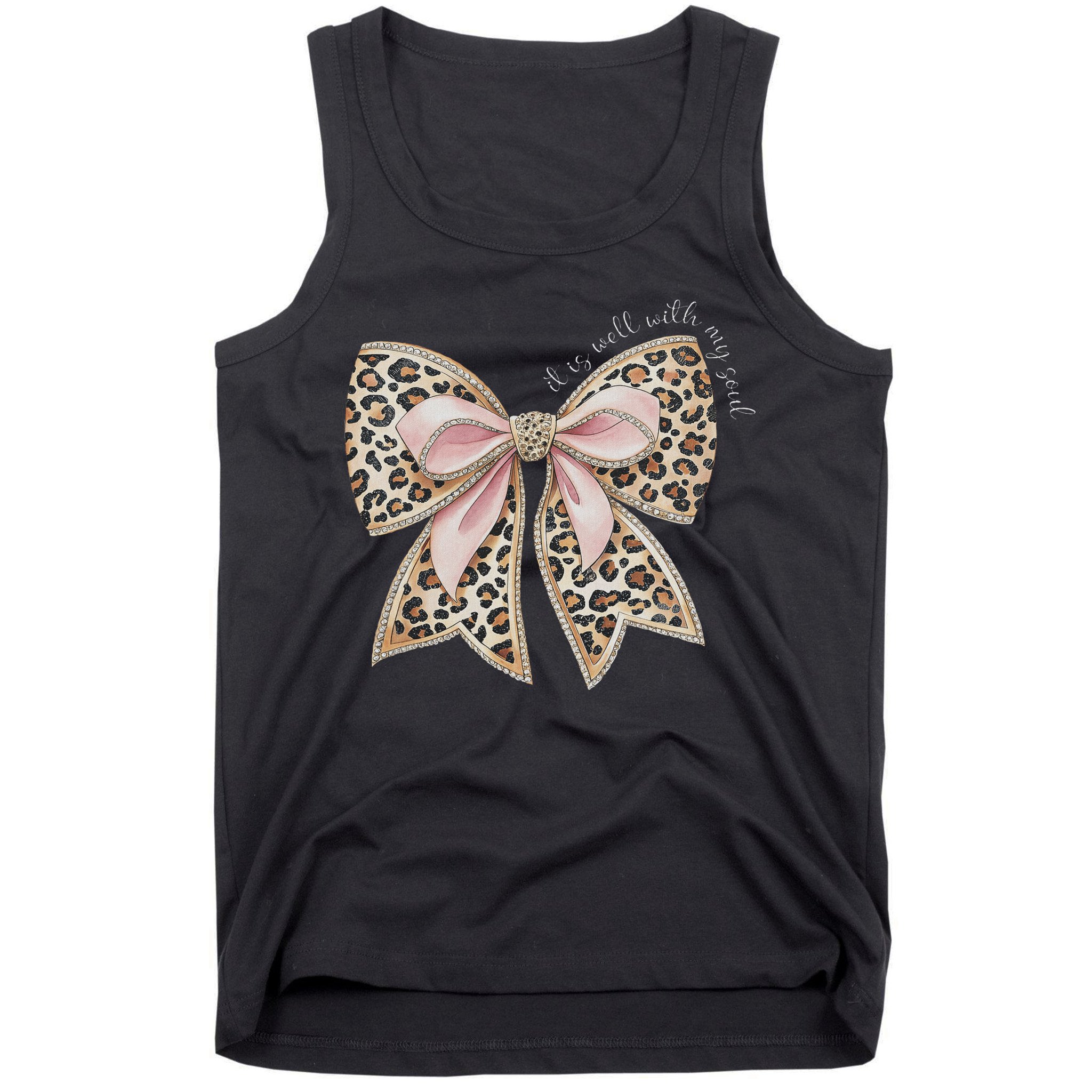 It Is Well With My Soul Inspired Faith Bible Bow Christian Tank Top