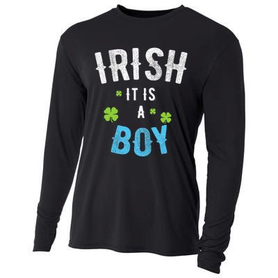 IRISH I Wish It Is A St. Patrick's Day Gender Reveal Gift Cooling Performance Long Sleeve Crew