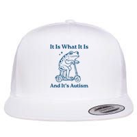 It Is What It Is And It's Autism Retro Autism Awareness Flat Bill Trucker Hat