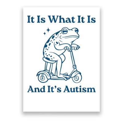 It Is What It Is And It's Autism Retro Autism Awareness Poster
