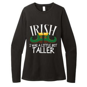 Irish I Was A Little Bit Taller Funny Patricks Day Womens CVC Long Sleeve Shirt