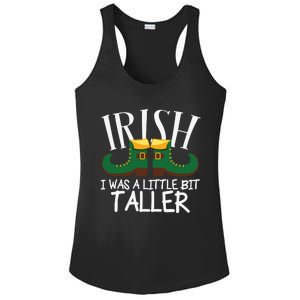 Irish I Was A Little Bit Taller Funny Patricks Day Ladies PosiCharge Competitor Racerback Tank