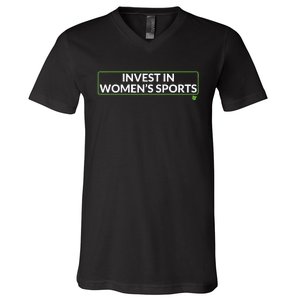 Invest In Women Sports V-Neck T-Shirt