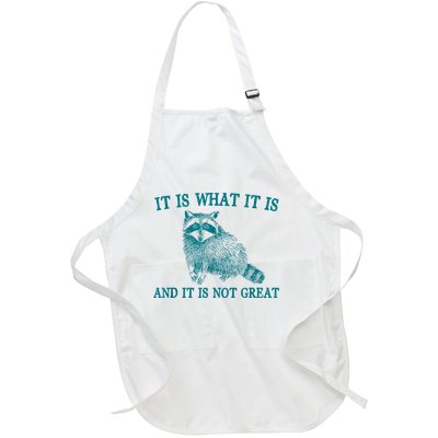 It Is What It Is And It Is Not Great Raccoon Full-Length Apron With Pockets