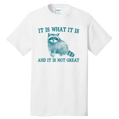 It Is What It Is And It Is Not Great Raccoon Tall T-Shirt