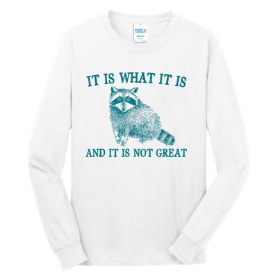 It Is What It Is And It Is Not Great Raccoon Tall Long Sleeve T-Shirt