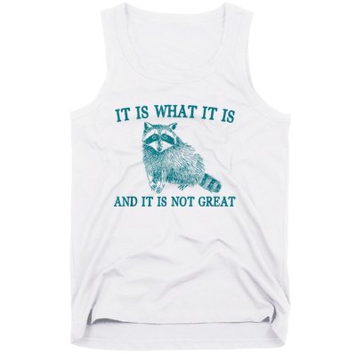 It Is What It Is And It Is Not Great Raccoon Tank Top