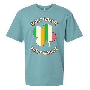 Irish Italian Women Men St Patricks Day Gaelic Sueded Cloud Jersey T-Shirt