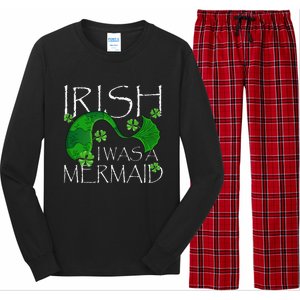 Irish I Was A Mermaid Funny St Patricks Day Gifts Long Sleeve Pajama Set