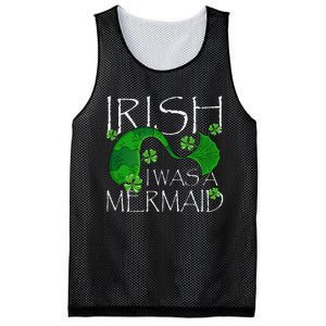 Irish I Was A Mermaid Funny St Patricks Day Gifts Mesh Reversible Basketball Jersey Tank