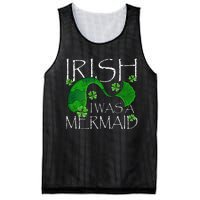 Irish I Was A Mermaid Funny St Patricks Day Gifts Mesh Reversible Basketball Jersey Tank