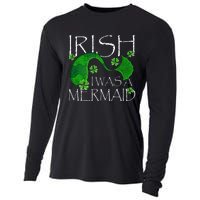 Irish I Was A Mermaid Funny St Patricks Day Gifts Cooling Performance Long Sleeve Crew