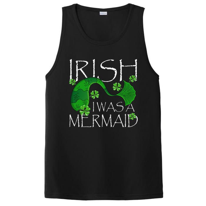 Irish I Was A Mermaid Funny St Patricks Day Gifts PosiCharge Competitor Tank