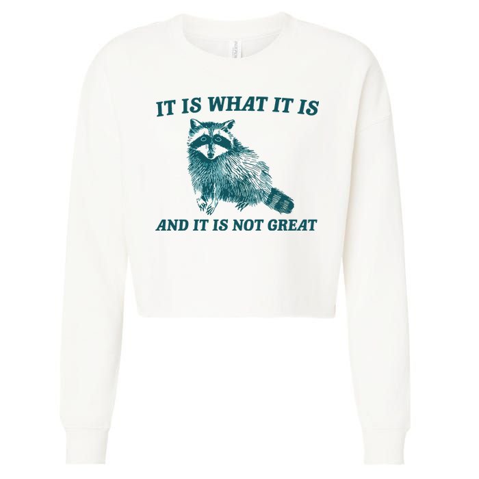 It Is What It Is And It Is Not Great Cropped Pullover Crew
