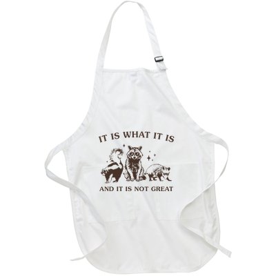 It Is What It Is And It Is Not Great Raccoon Full-Length Apron With Pockets