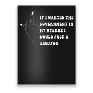 If I Wanted The Government In My Womb Id Fuck A Senator Poster