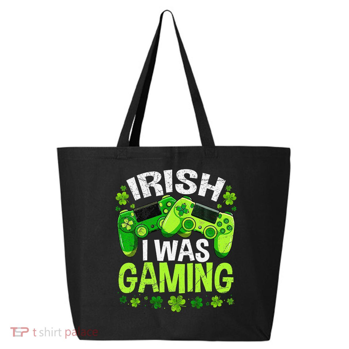 Irish I Was Gaming Funny St Patricks Day Gamer 25L Jumbo Tote