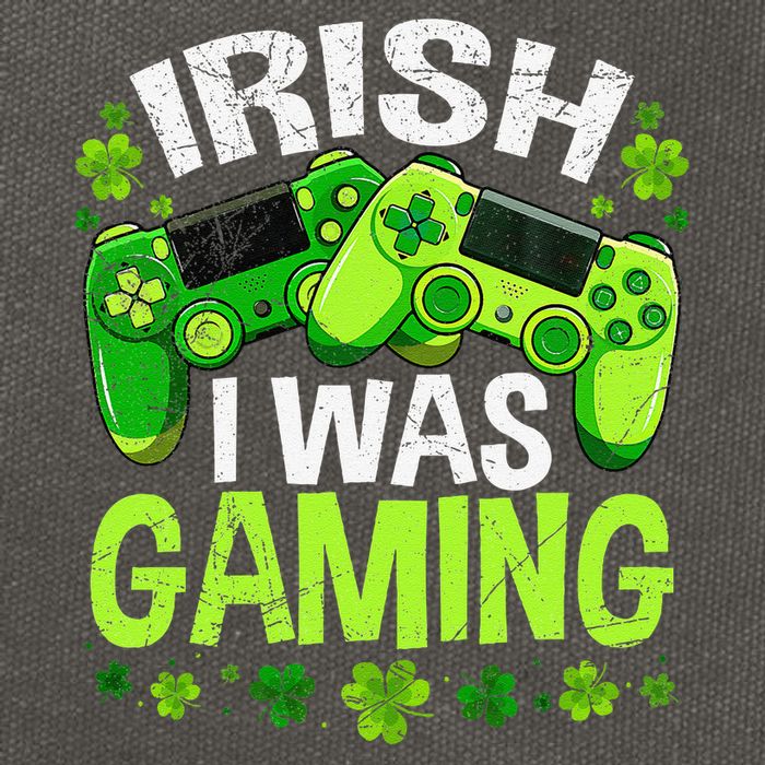 Irish I Was Gaming Funny St Patricks Day Gamer Cotton Canvas Backpack