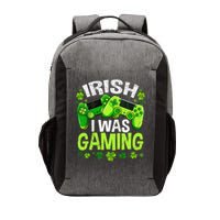 Irish I Was Gaming Funny St Patricks Day Gamer Vector Backpack