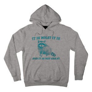 It Is What It Is And It Is Not Great Raccoon Trash Panda Tall Hoodie