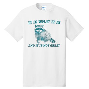 It Is What It Is And It Is Not Great Raccoon Trash Panda Tall T-Shirt