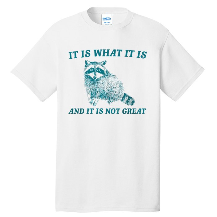 It Is What It Is And It Is Not Great Raccoon Trash Panda Tall T-Shirt