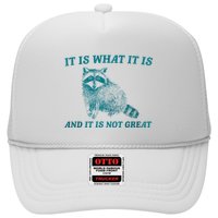 It Is What It Is And It Is Not Great Raccoon Trash Panda Trucker Hat