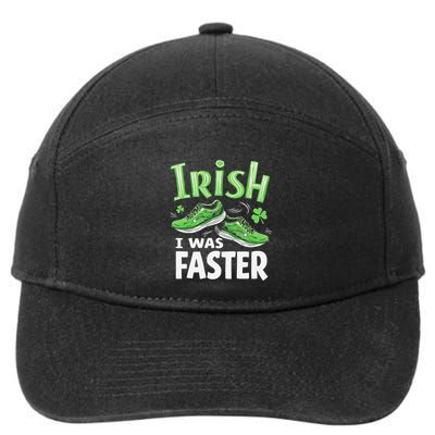 Irish I Was Faster Funny Running Cute St PatrickS Day 2025 7-Panel Snapback Hat